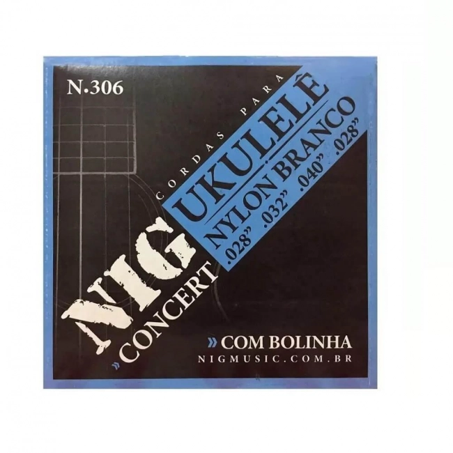 Encordoamento para Ukulele Concert de Nylon N-306 Nig