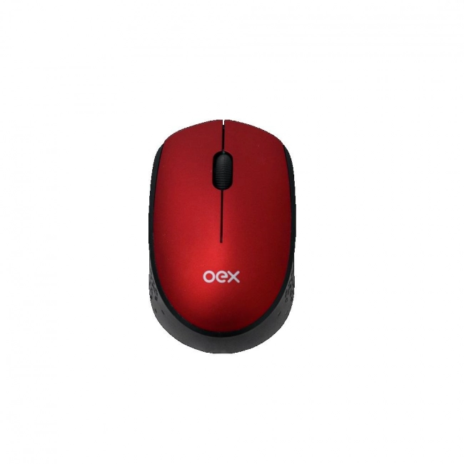 Mouse Óptico Sem Fio Vermelho MS409 OEX