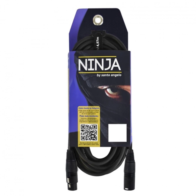 Cabo Ninja XLR Fêmea x XLR Macho LW B - 4,57 metros Santo Angelo