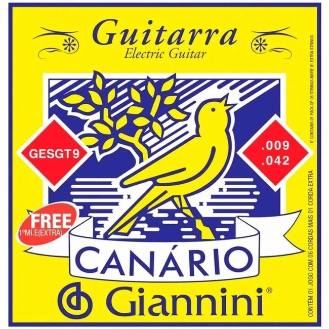 Encordoamento para Guitarra .009 GESGT9 Canário Giannini