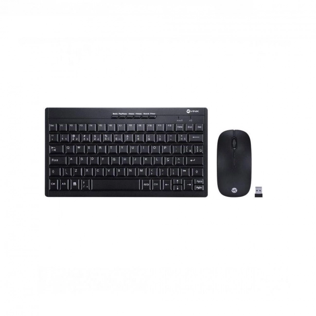 Kit Mini Teclado e Mouse Sem Fio DC 110 Vinik