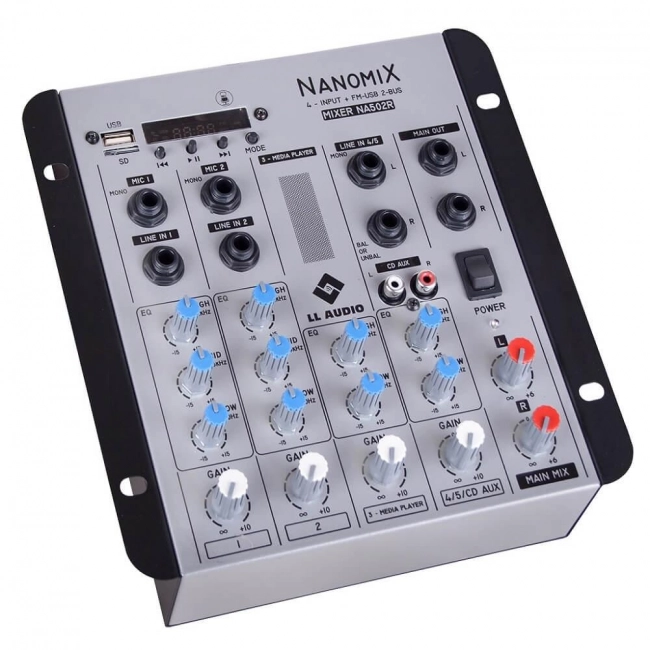 Mesa de Som Namomix 4 Canais NA502R BT LL Audio