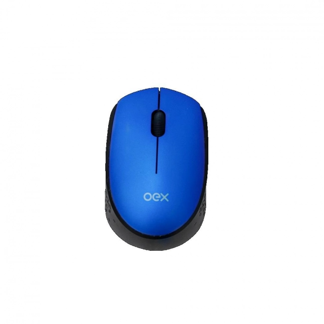 Mouse Óptico Sem Fio Azul MS409 OEX