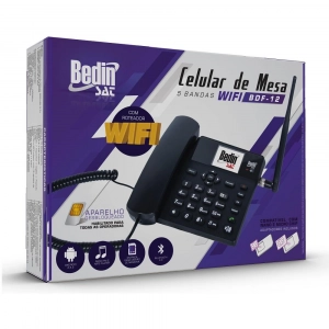 Telefone Celular de Mesa 3G com Wi-Fi 5 Bandas DBF-12 BedinSat