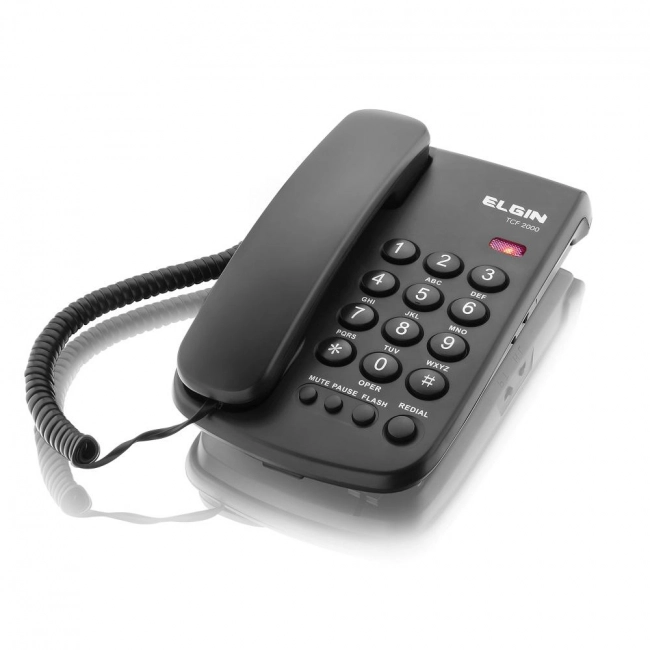 Telefone com Fio TCF-2000 Preto Elgin